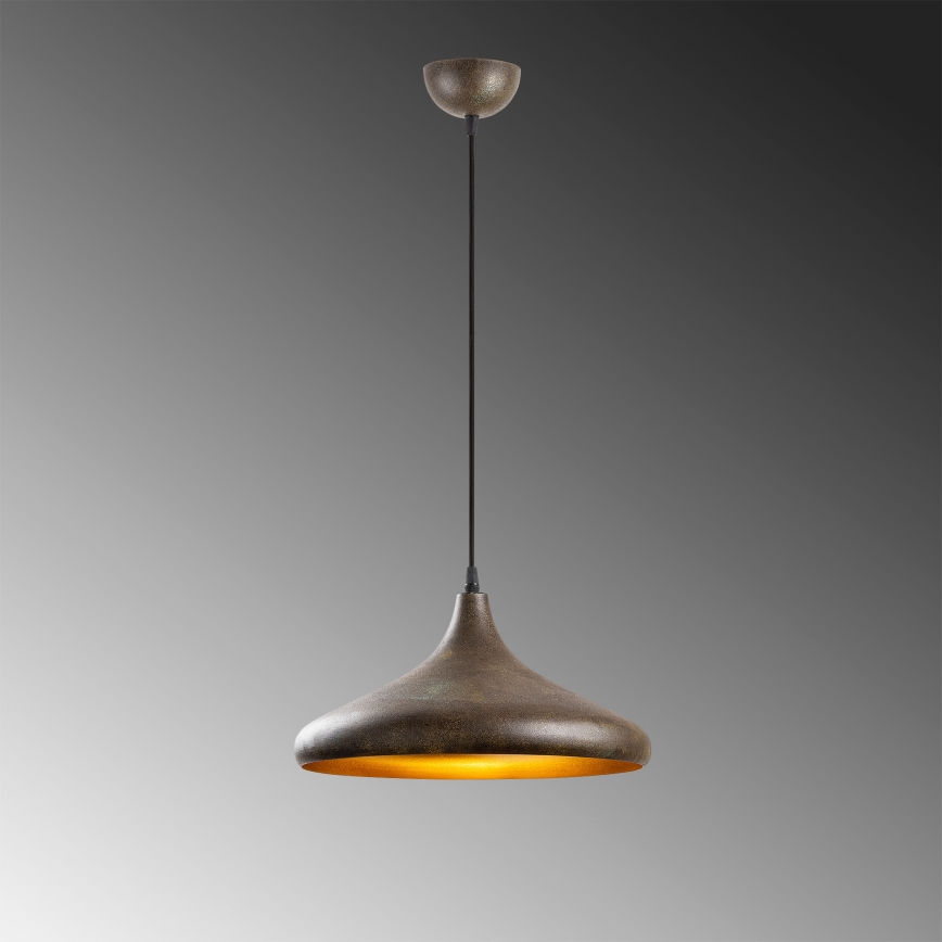 Lustra ar auklu BAREK 1xE27/40W/230V pelēka