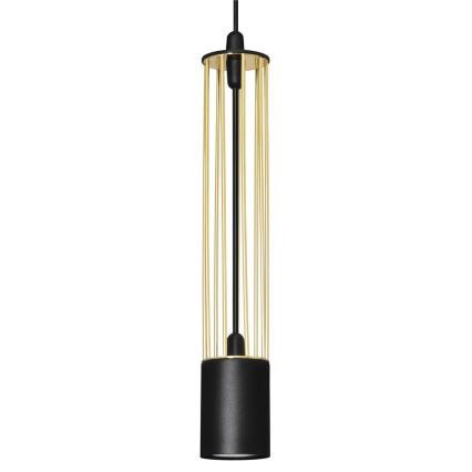 Lustra ar auklu BARS 1xGU10/20W/230V zeltaina/melna