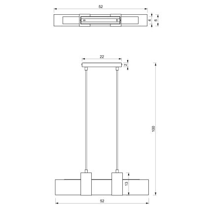 Lustra ar auklu BELEN 3xGU10/8W/230V