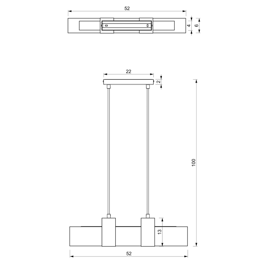 Lustra ar auklu BELEN 3xGU10/8W/230V
