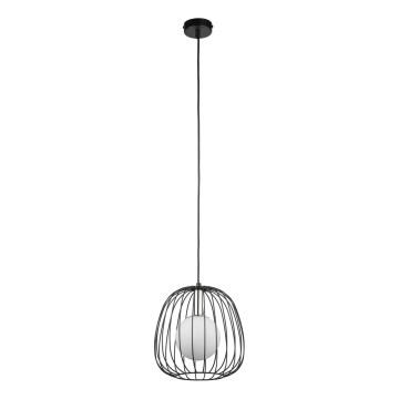 Lustra ar auklu BELL 1xG9/12W/230V d. 24 cm melna/spīdīgi hromēts