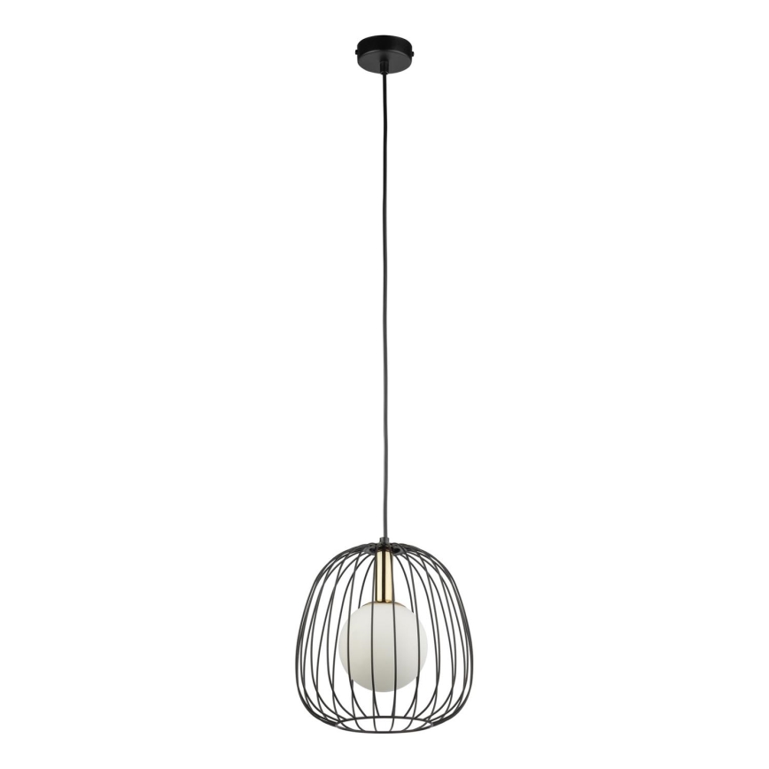 Lustra ar auklu BELL 1xG9/12W/230V d. 24 cm melna/zelta