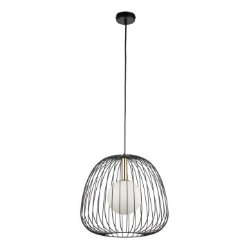 Lustra ar auklu BELL 1xG9/12W/230V d. 33 cm melna/zelta