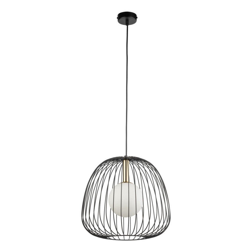 Lustra ar auklu BELL 1xG9/12W/230V d. 33 cm melna/zelta