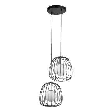 Lustra ar auklu BELL 2xG9/12W/230V melna/spīdīgi hromēts