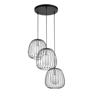 Lustra ar auklu BELL 3xG9/12W/230V melna/spīdīgi hromēts