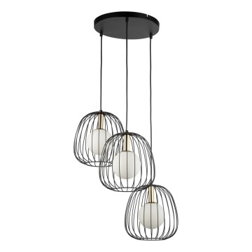 Lustra ar auklu BELL 3xG9/12W/230V melna/zelta