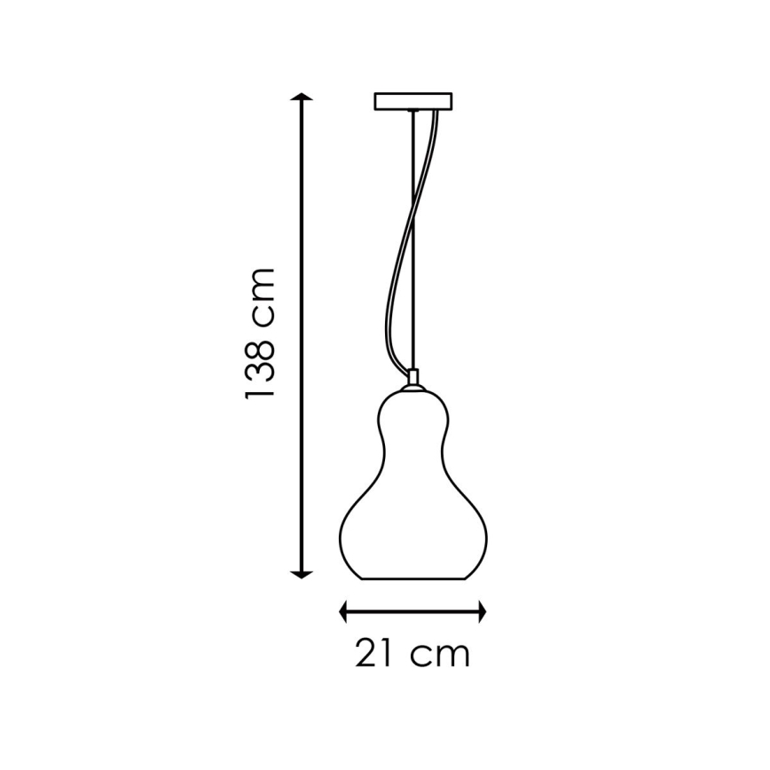 Lustra ar auklu BELLO 1xE27/40W/230V d. 21 cm hroms