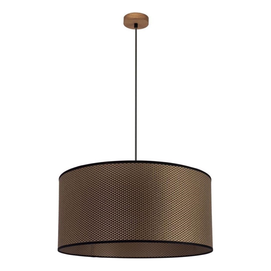 Lustra ar auklu BENITA 1xE27/40W/230V brūna/ozols