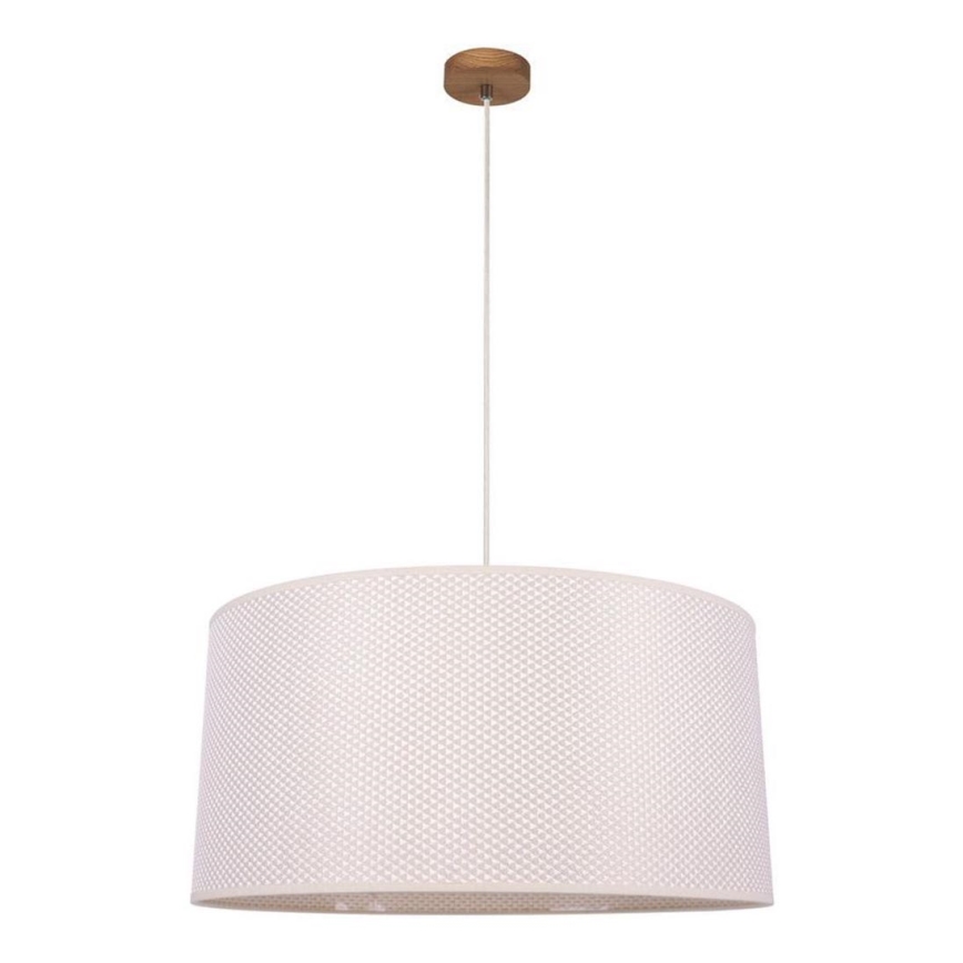 Lustra ar auklu BENITA 1xE27/40W/230V krēmkrāsa/ozols