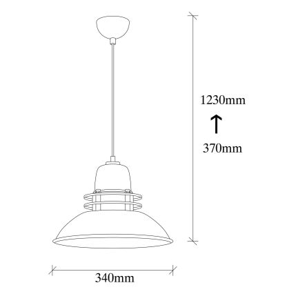 Lustra ar auklu BERCESTE 1xE27/40W/230V