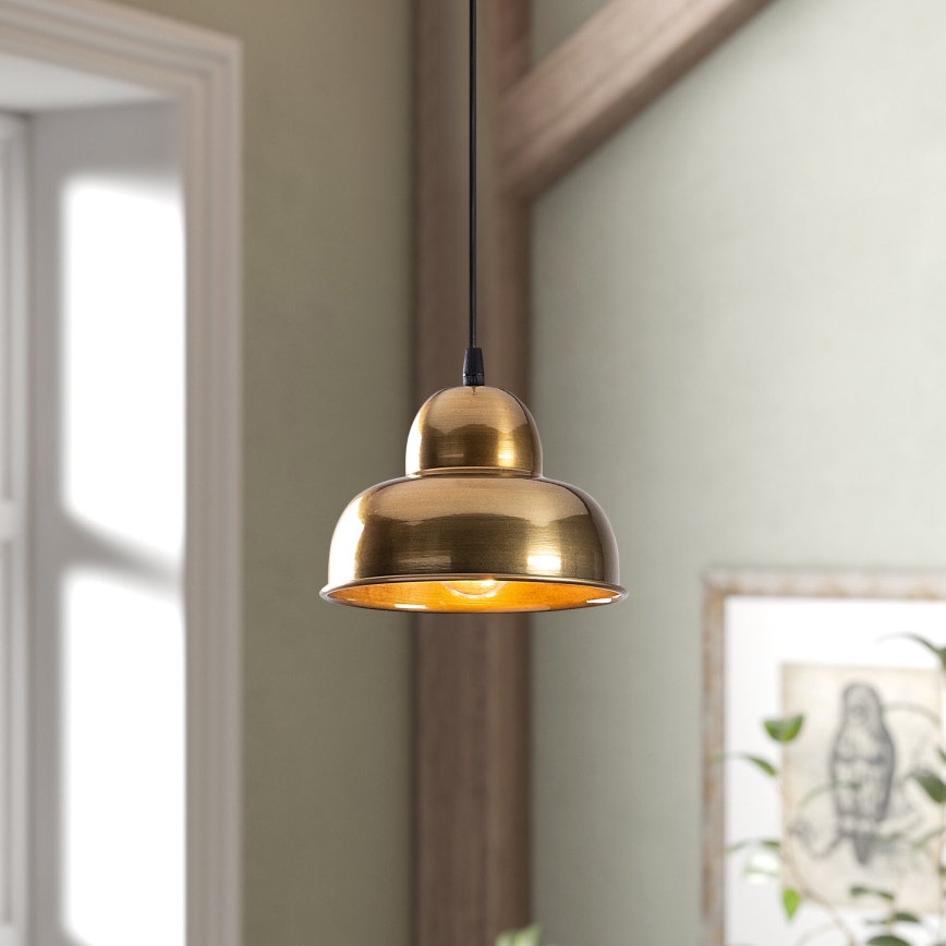 Lustra ar auklu BERCESTE 1xE27/40W/230V zelta