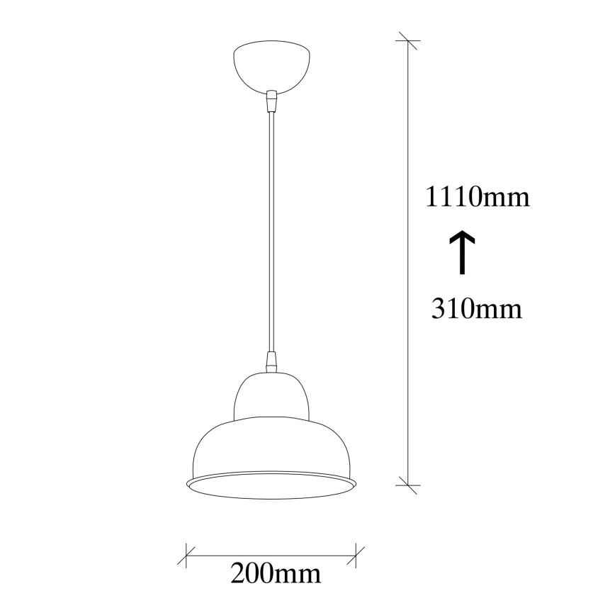 Lustra ar auklu BERCESTE 1xE27/40W/230V zelta