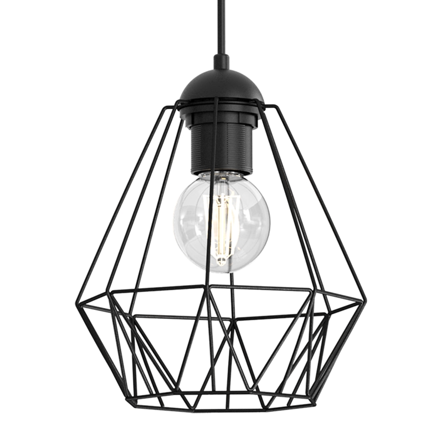 Lustra ar auklu BERGEN 3xE27/60W/230V melna