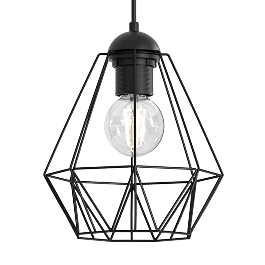 Lustra ar auklu BERGEN 5xE27/60W/230V melna