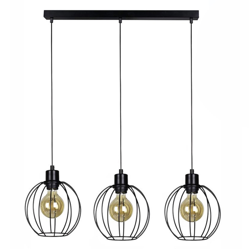 Lustra ar auklu BERIS 3xE27/60W/230V ozols