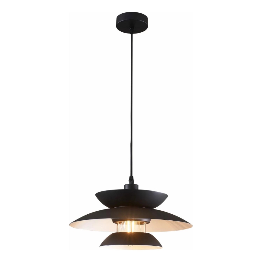 Lustra ar auklu BERIT 1xE27/20W/230V melna