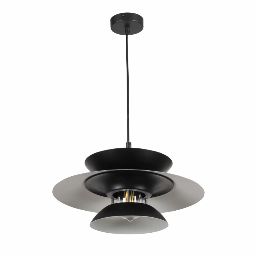 Lustra ar auklu BERIT 1xE27/20W/230V melna