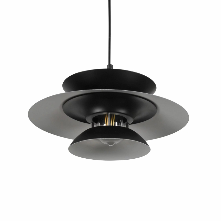 Lustra ar auklu BERIT 1xE27/20W/230V melna