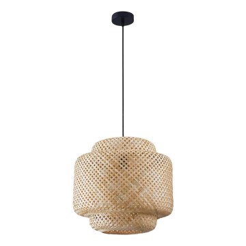 Lustra ar auklu BERTA 1xE27/20W/230V d. 40 cm bambusa