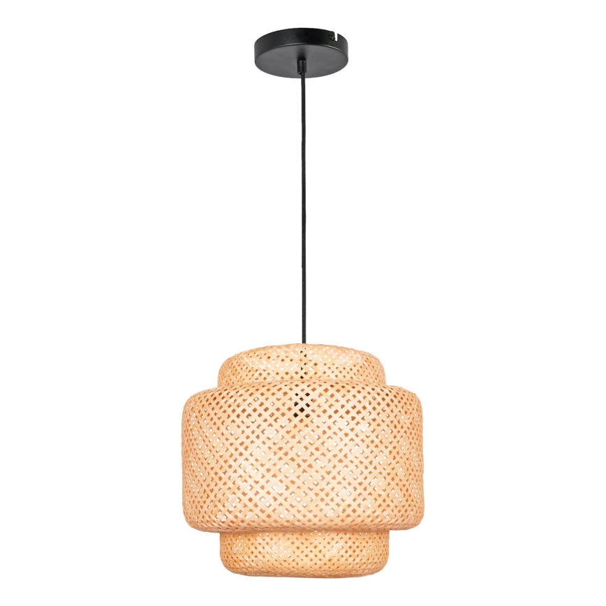 Lustra ar auklu BERTA 1xE27/20W/230V d. 50 cm bambusa