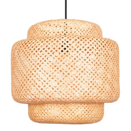 Lustra ar auklu BERTA 1xE27/20W/230V d. 50 cm bambusa