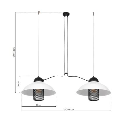 Lustra ar auklu BJORN 2xE27/60W/230V