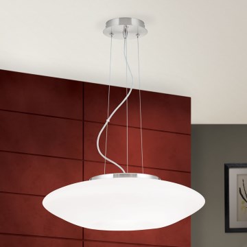 Lustra ar auklu BLANC 2xE27/60W/230V d. 49 cm matēts hroms