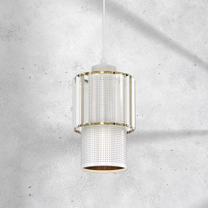 Lustra ar auklu BLANCO 1xE27/60W/230V balta