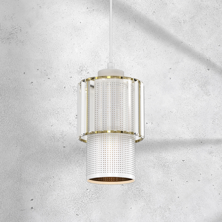 Lustra ar auklu BLANCO 1xE27/60W/230V balta