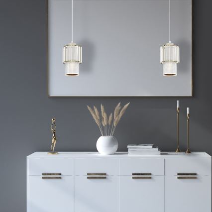 Lustra ar auklu BLANCO 1xE27/60W/230V balta