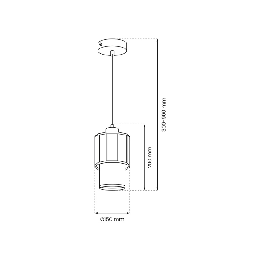 Lustra ar auklu BLANCO 1xE27/60W/230V balta