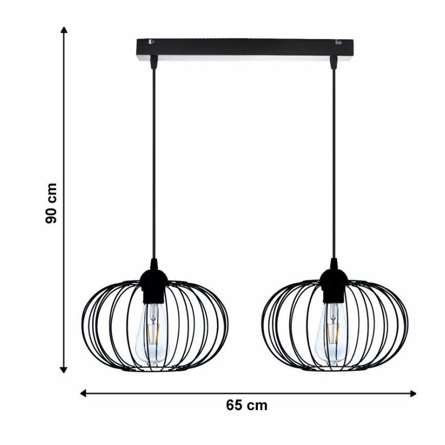 Lustra ar auklu BOCCA 2xE27/60W/230V