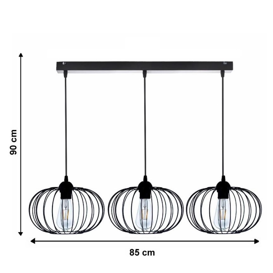Lustra ar auklu BOCCA 3xE27/60W/230V