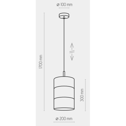 Lustra ar auklu BOGART 1xE27/15W/230V balta/zelta