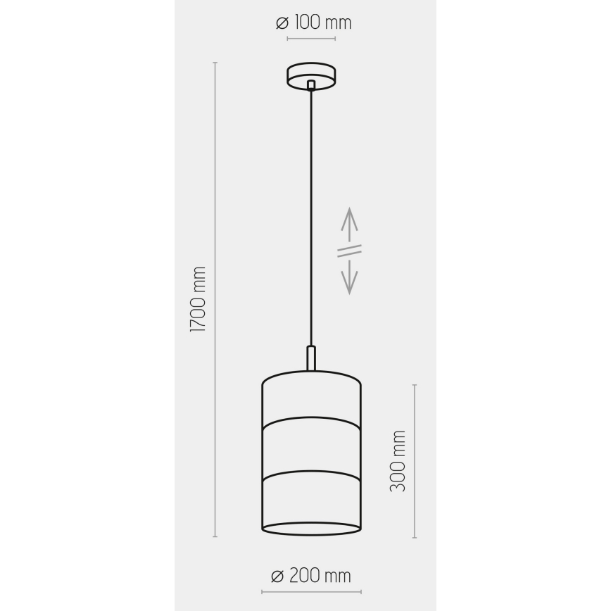 Lustra ar auklu BOGART 1xE27/15W/230V balta/zelta