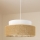 Lustra ar auklu BOHO 1xE27/60W/230V balta/bēša