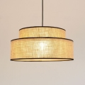 Lustra ar auklu BOHO 1xE27/60W/230V bēša
