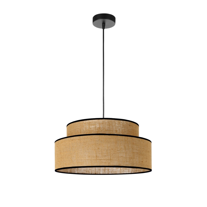 Lustra ar auklu BOHO 1xE27/60W/230V bēša