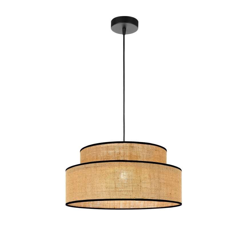 Lustra ar auklu BOHO 1xE27/60W/230V bēša