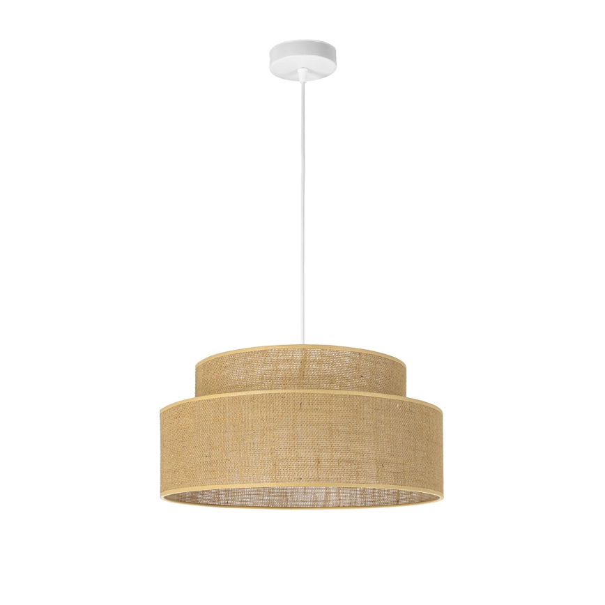 Lustra ar auklu BOHO 1xE27/60W/230V bēša