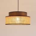 Lustra ar auklu BOHO 1xE27/60W/230V brūna/bēša