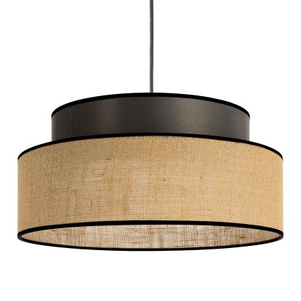 Lustra ar auklu BOHO 1xE27/60W/230V brūna/bēša
