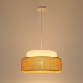 Lustra ar auklu BOHO 1xE27/60W/230V d. 40 cm balta/bēša