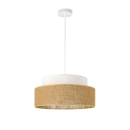 Lustra ar auklu BOHO 1xE27/60W/230V d. 40 cm balta/bēša