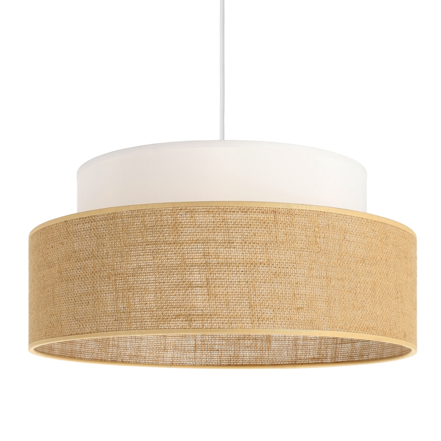 Lustra ar auklu BOHO 1xE27/60W/230V d. 40 cm balta/bēša