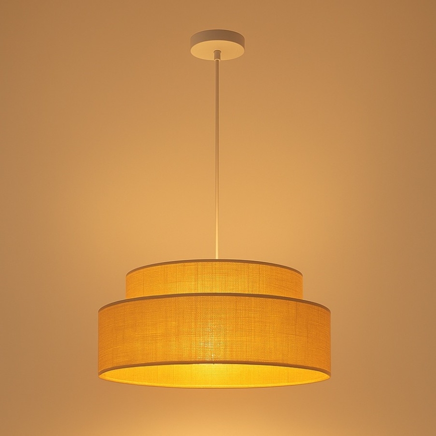 Lustra ar auklu BOHO 1xE27/60W/230V d. 40 cm bēša