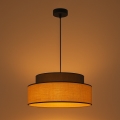 Lustra ar auklu BOHO 1xE27/60W/230V d. 40 cm brūna/bēša