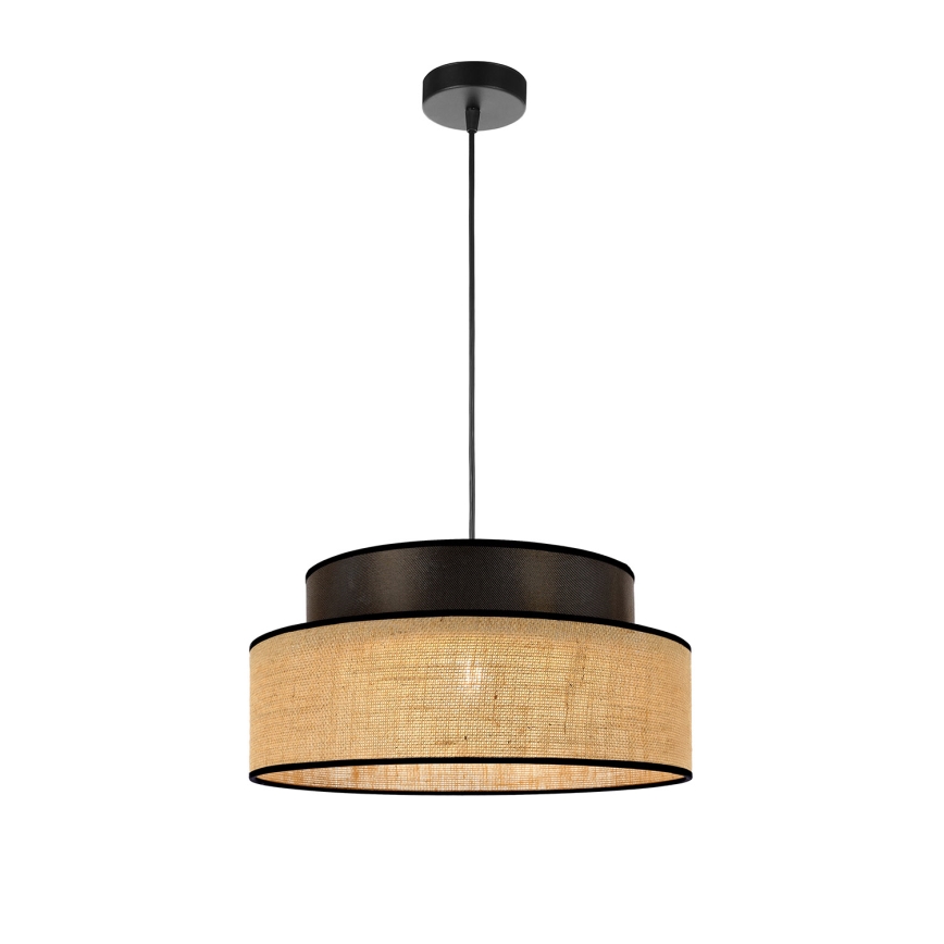 Lustra ar auklu BOHO 1xE27/60W/230V d. 40 cm brūna/bēša
