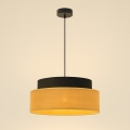 Lustra ar auklu BOHO 1xE27/60W/230V d. 40 cm melna/bēša